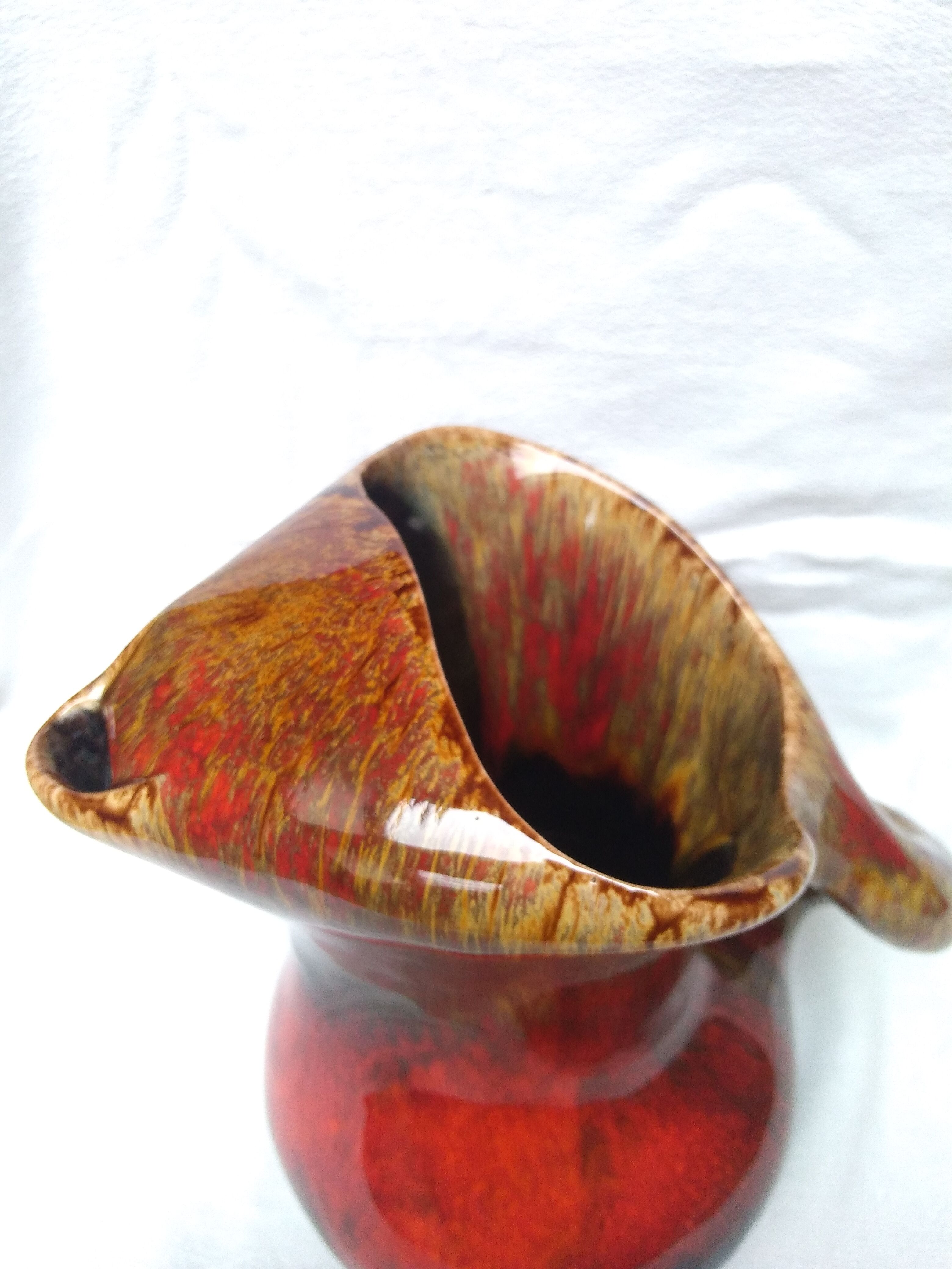 Vallauris free-form ceramic art vase stamped DC