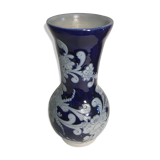 Former Alsace Betschdorf  Decoration Vintage blue stoneware Vase