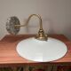 Applique murale en opaline blanche et terrazzo