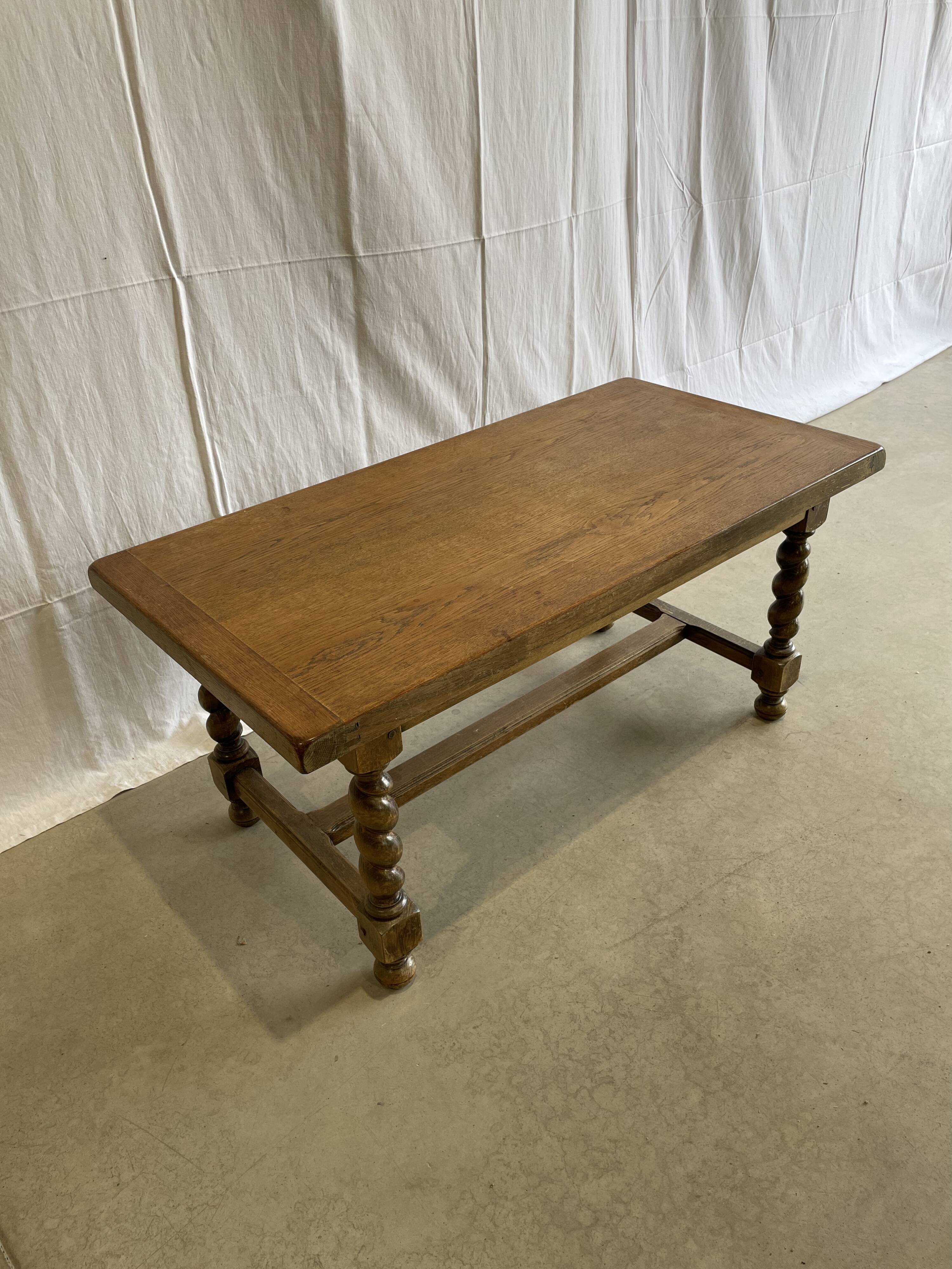 Solid wood coffee table Louis XIII style