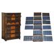Victorian Wellington chest in figured elm by R Crosby & Son with 160 seal impressions.
