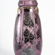 Argyl vase - purple glass and silver metal - period: art deco - twentieth century