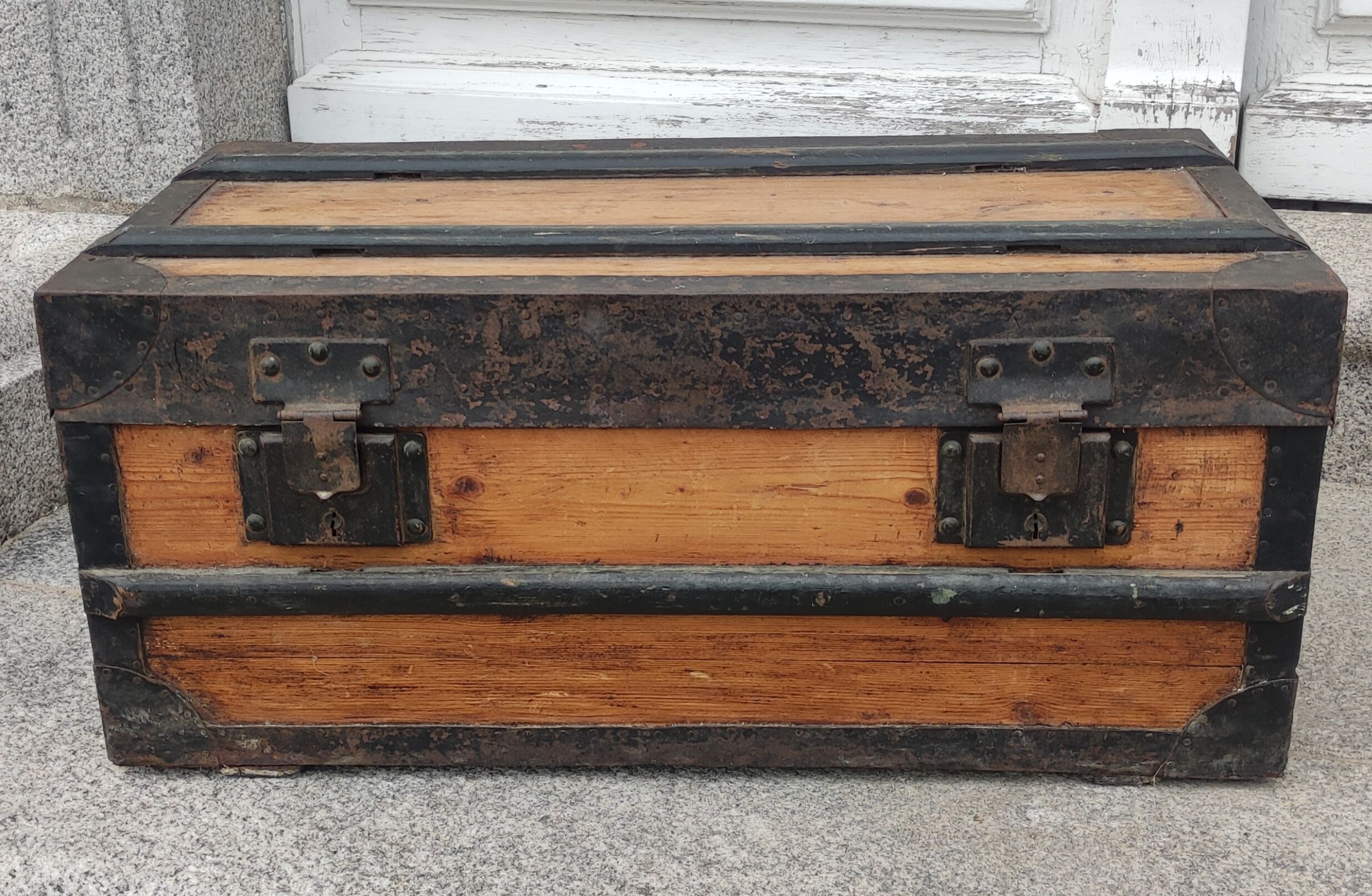 Old wooden trunk, storage chest