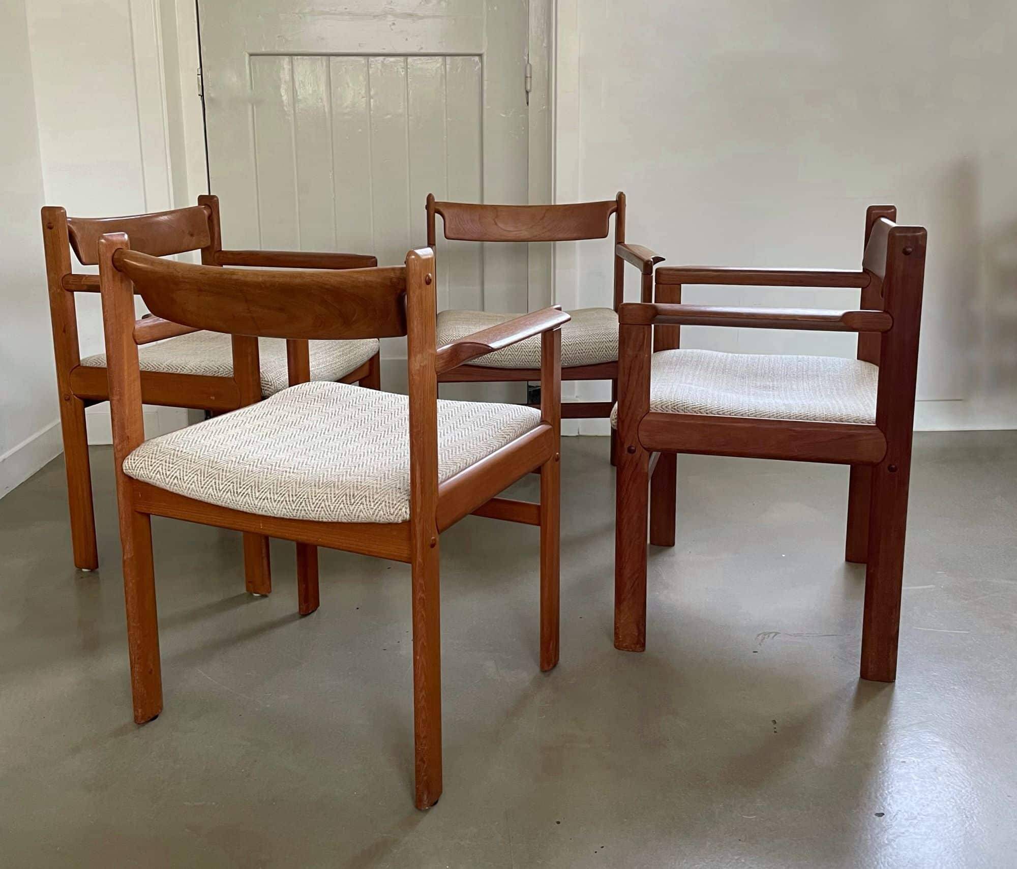 Set of wooden chairs, H.W. Klein for Bramin, Denmark, 1960s
