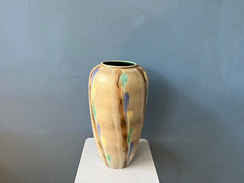 Colored ceramic vase
