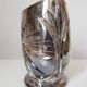 Petit vase en cristal argenté