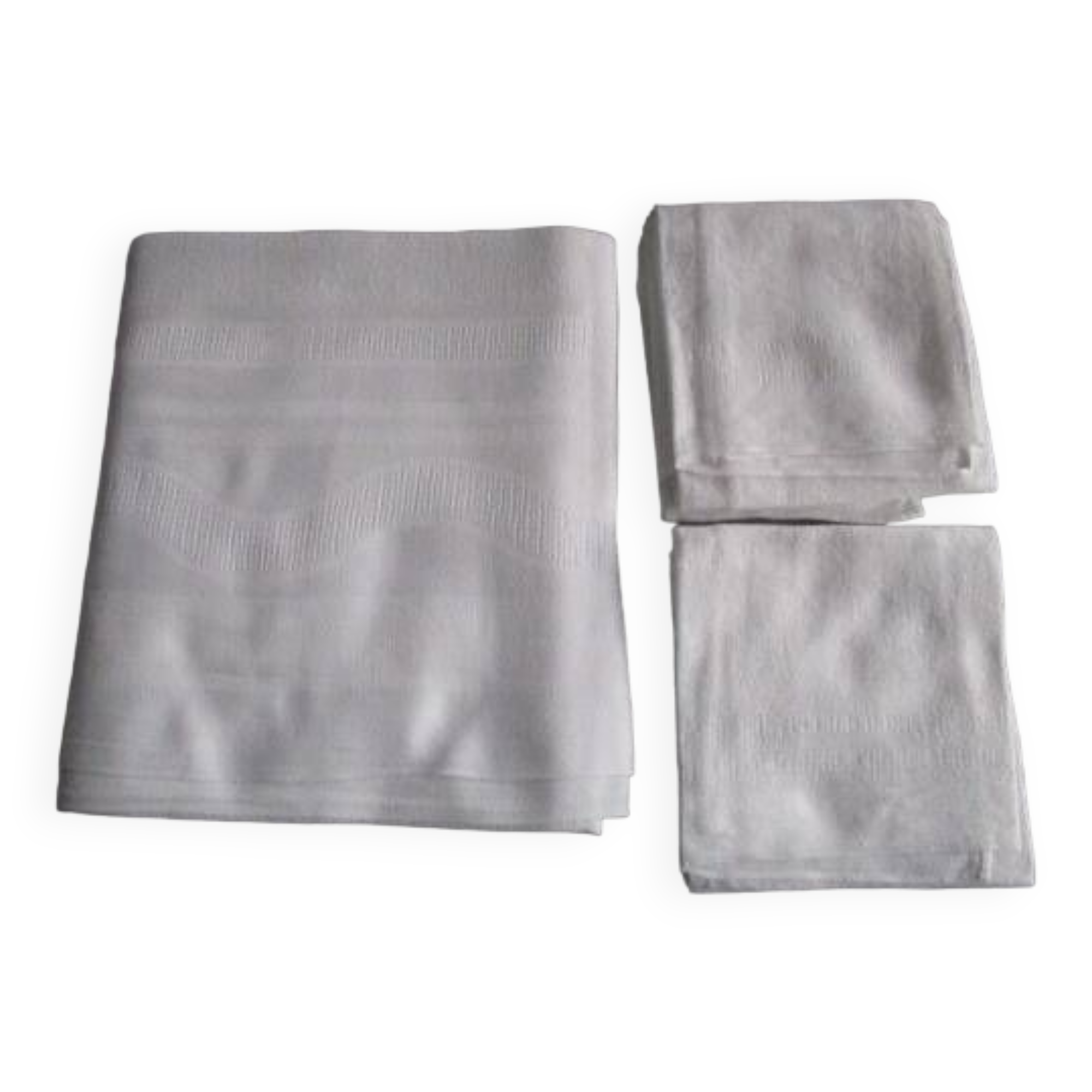 Old damask tablecloth 220x130cm + 8 napkins