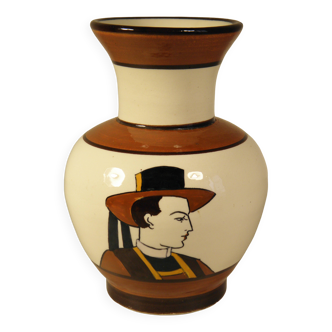 Quimper earthenware vase