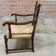Vintage armchair in ash and cane