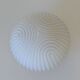 Vintage White Glass Semi Flush Mount Light - Mid Century Modern Redesign