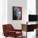 Peinture originale Perspectives rouille