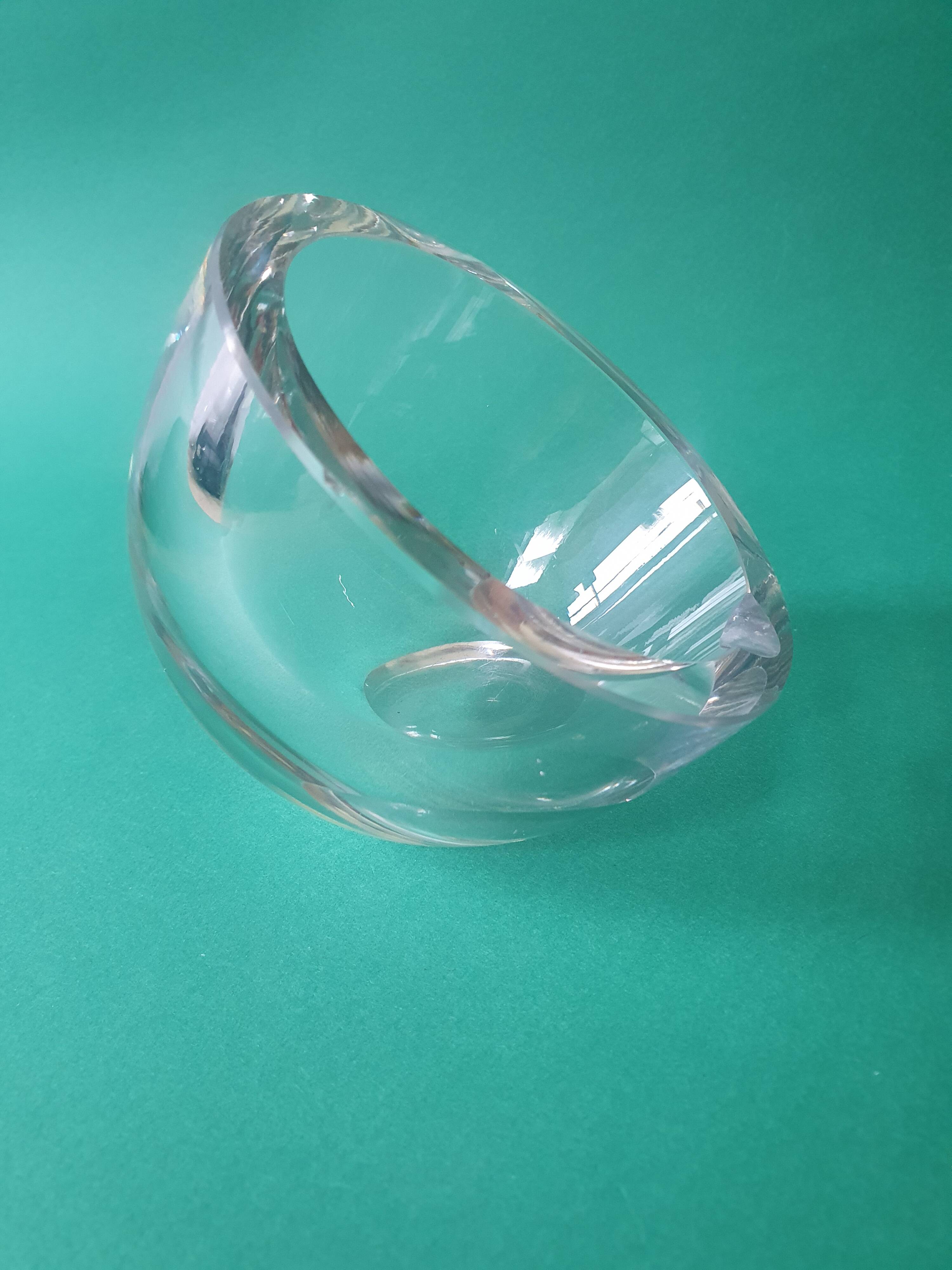 Vintage antique glass half-sphere ashtray