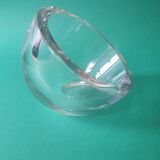 Cendrier demi-sphère en verre ancien vintage