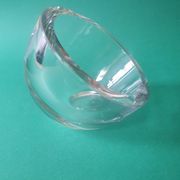 Cendrier demi-sphère en verre ancien vintage