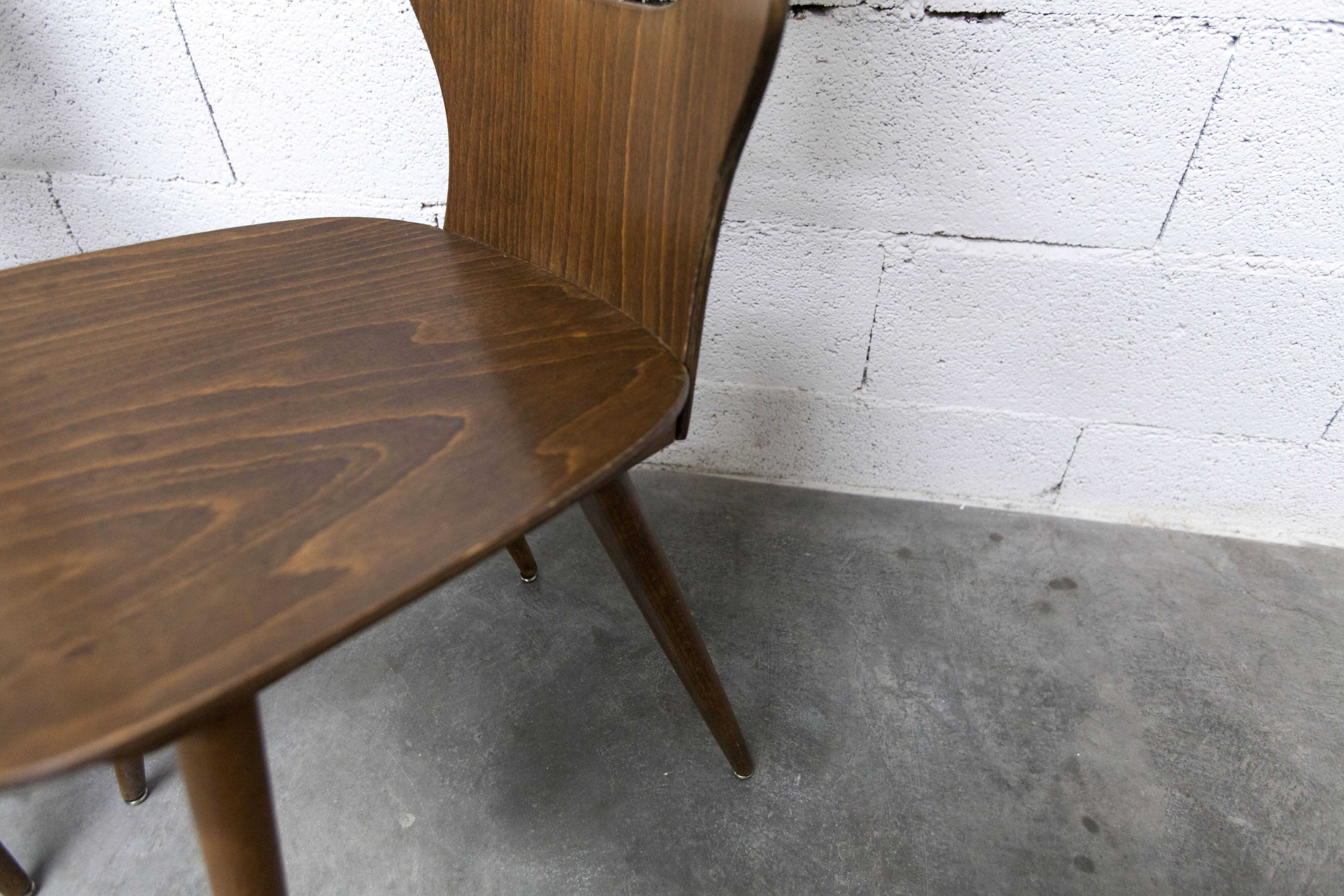 Paire de chaises Baumann modèle Gentiane 1960