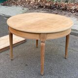 Renovated Louis XVI extendable round table from the 19th century, 260cm.