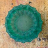Cendrier Ancien LUMINARC Verre Moulé Vert Vintage