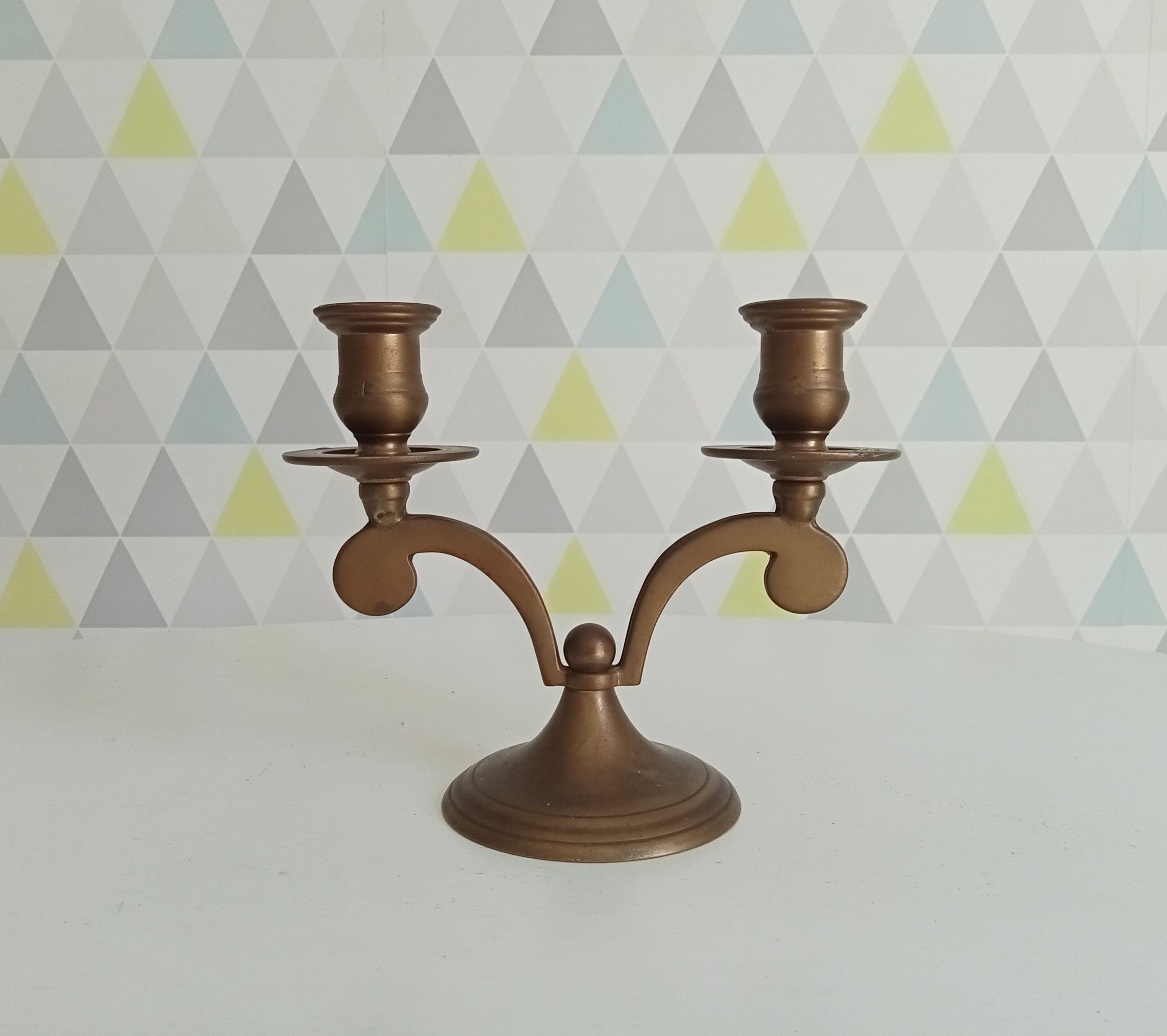 Vintage solid brass chandelier