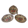 3 assiettes creuses fleuris HB signées
