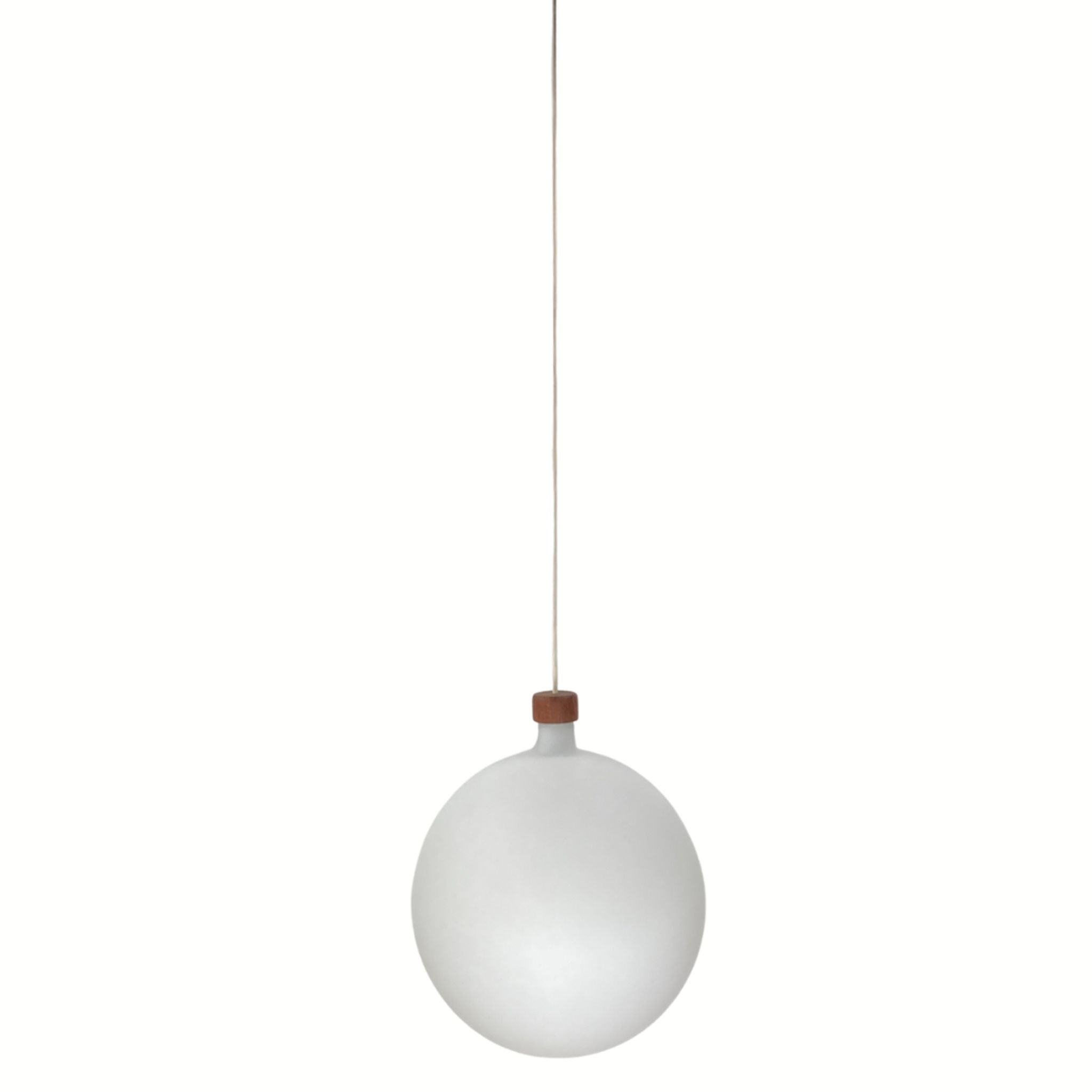 Cascade glass and teak lamp by Uno & Östen Kristiansson for Luxus, Sweden 1960s