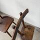 Pair of Savoyard tripod chairs, folk art, oak.