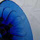 4 bols verre bleu cobalt