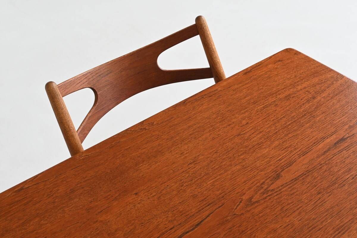 Hans Wegner's AT 303 cross-legged dining table, Andreas Tuck, Denmark, 1950