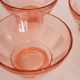 Set of 4 pink glass bowls