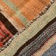 Tapis Kilim rayé rose et orange