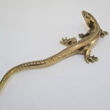 solid brass lizard gilded bronze 70s