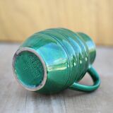 Pitcher St Clément France Lorraine 869, green pitcher, ceramic pitcher