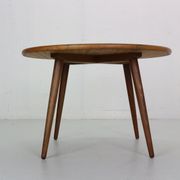 Table basse ronde scandinave en teck moderne, Danemark des années 1960