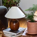 Monoxyle lamp base in elm burl, Anonymous craftsmanship, 1960s