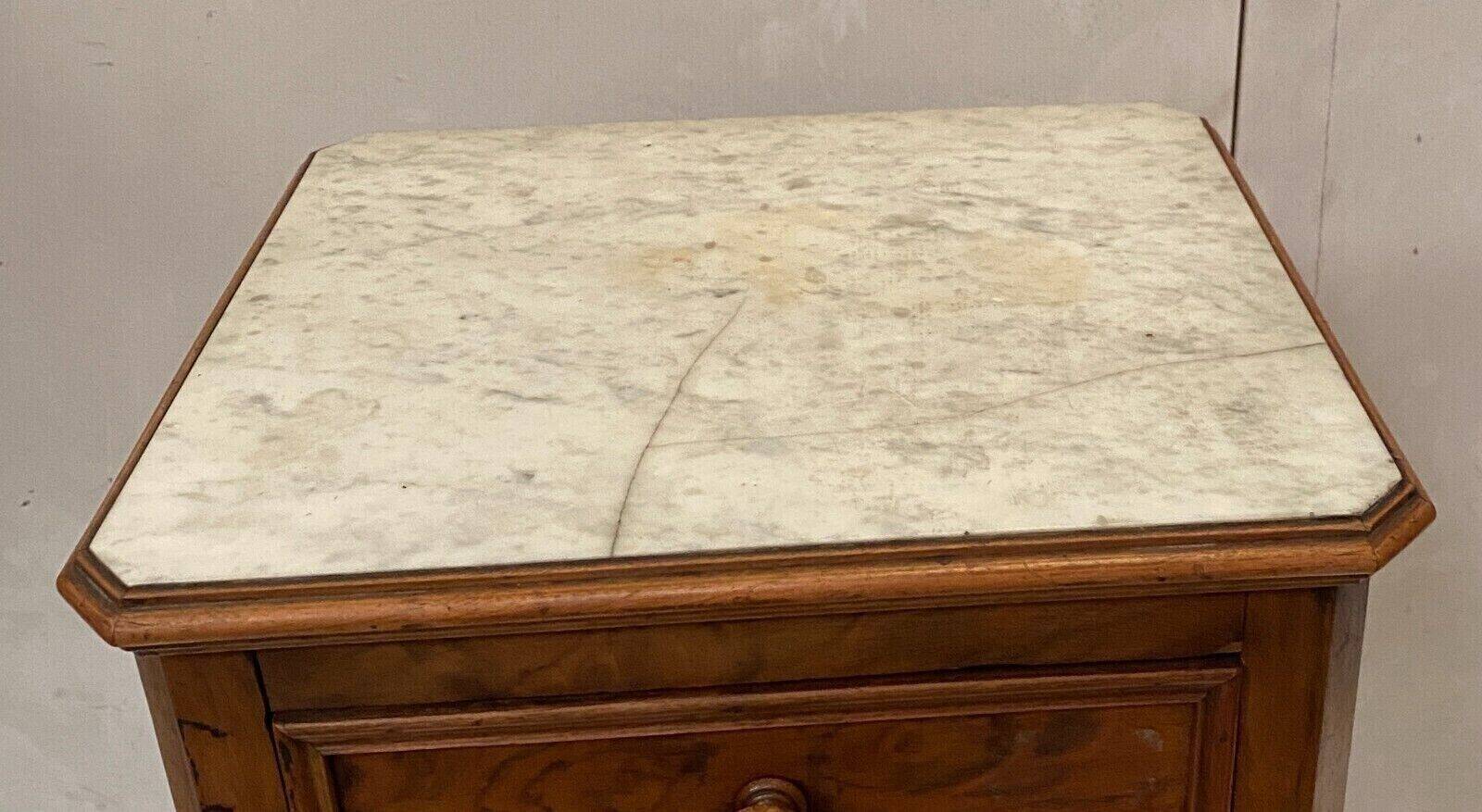 Burl walnut chiffonier bedside table 19th century