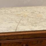 Burl walnut chiffonier bedside table 19th century