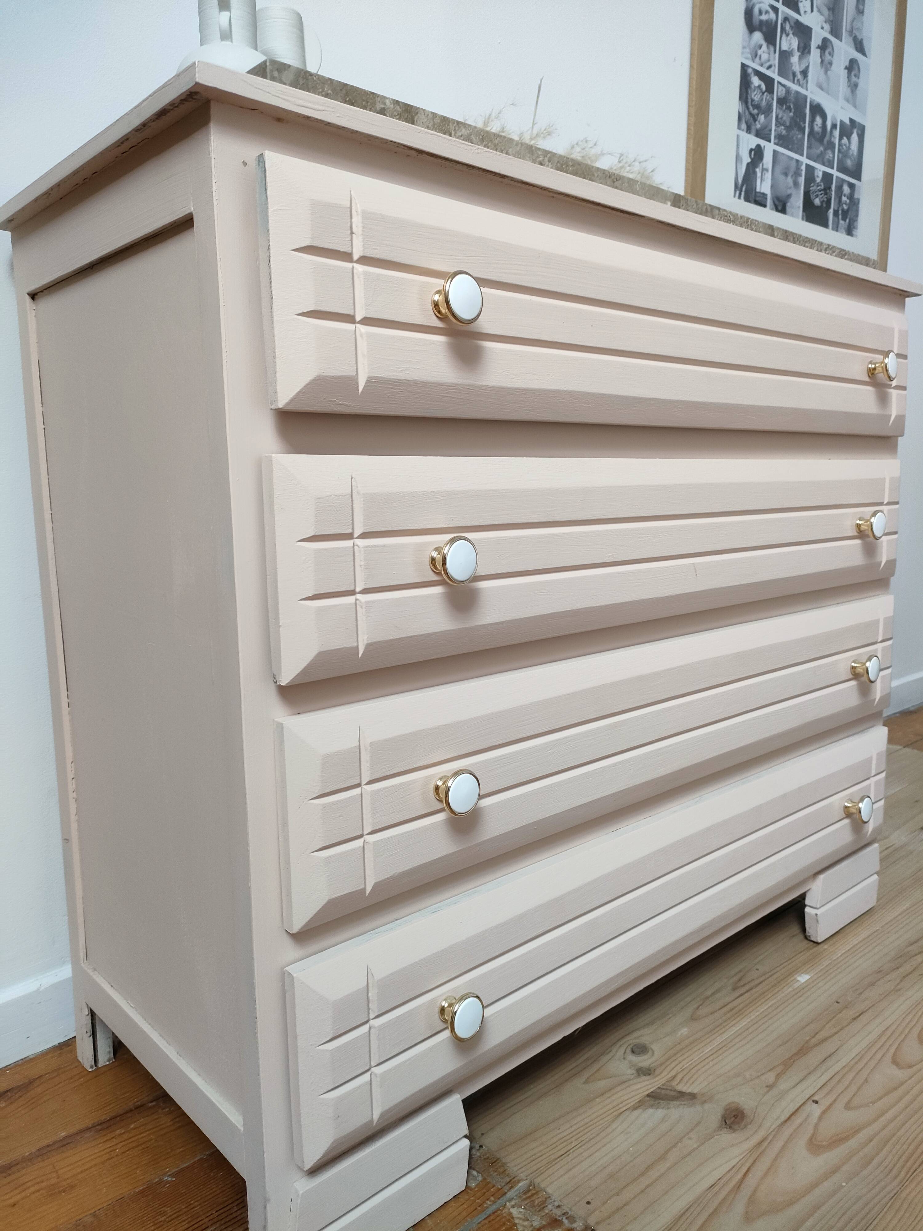 Marble chest of drawers