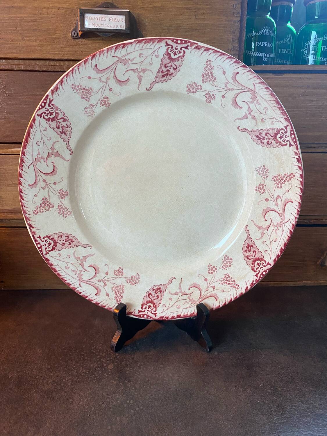 Plate, presentation dish Longwy ironstone