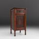 Sculptural Art Deco Nightstand in Dark-Stained Wood, Belgium 1930s