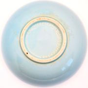 Bowl XXL salad bowl in sky blue earthenware with fish