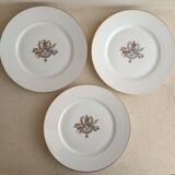 3 plates in porcelain from Paris late nineteenth century