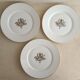 3 plates in porcelain from Paris late nineteenth century
