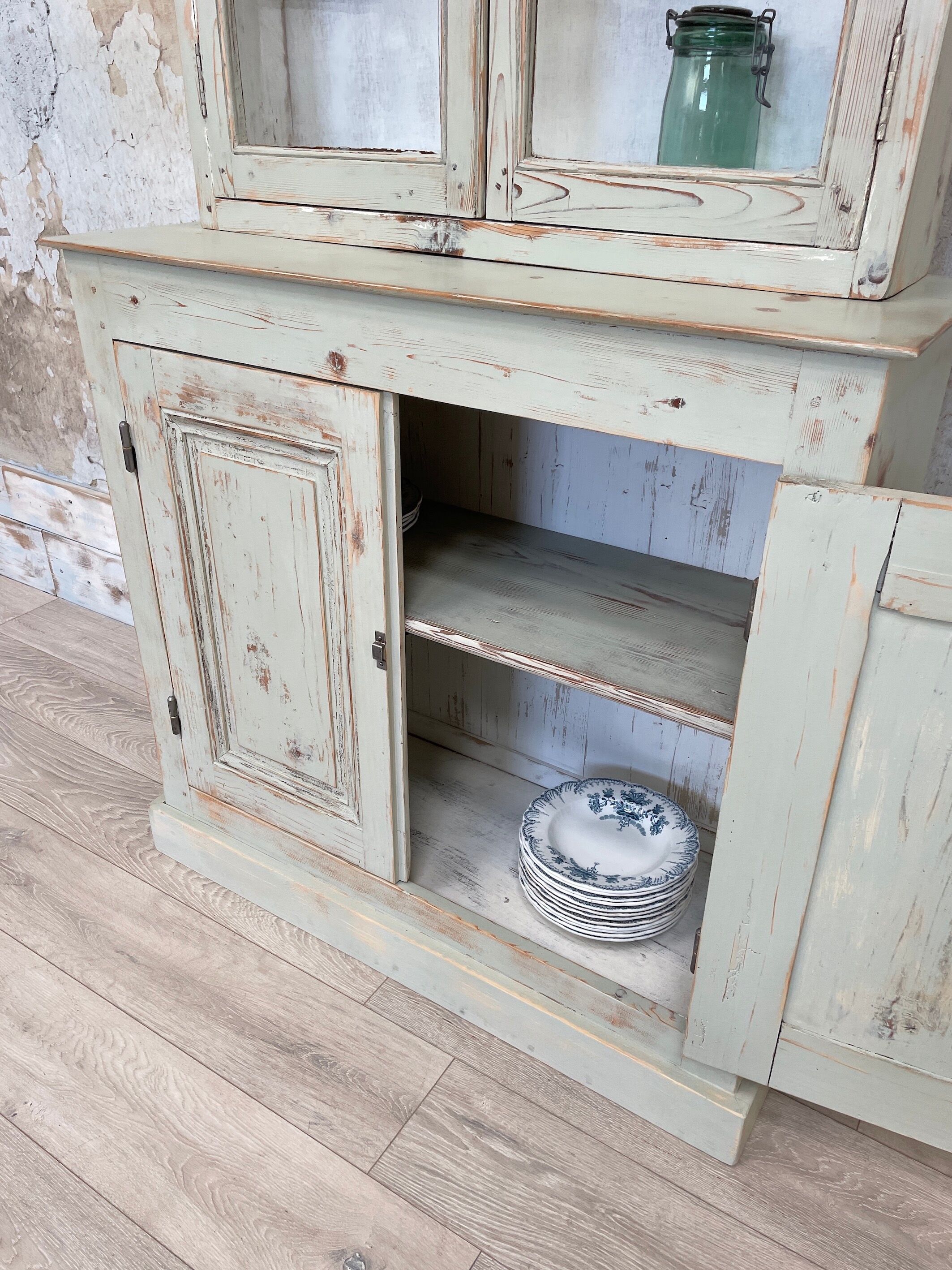 Two-body display cabinet, circa 1900