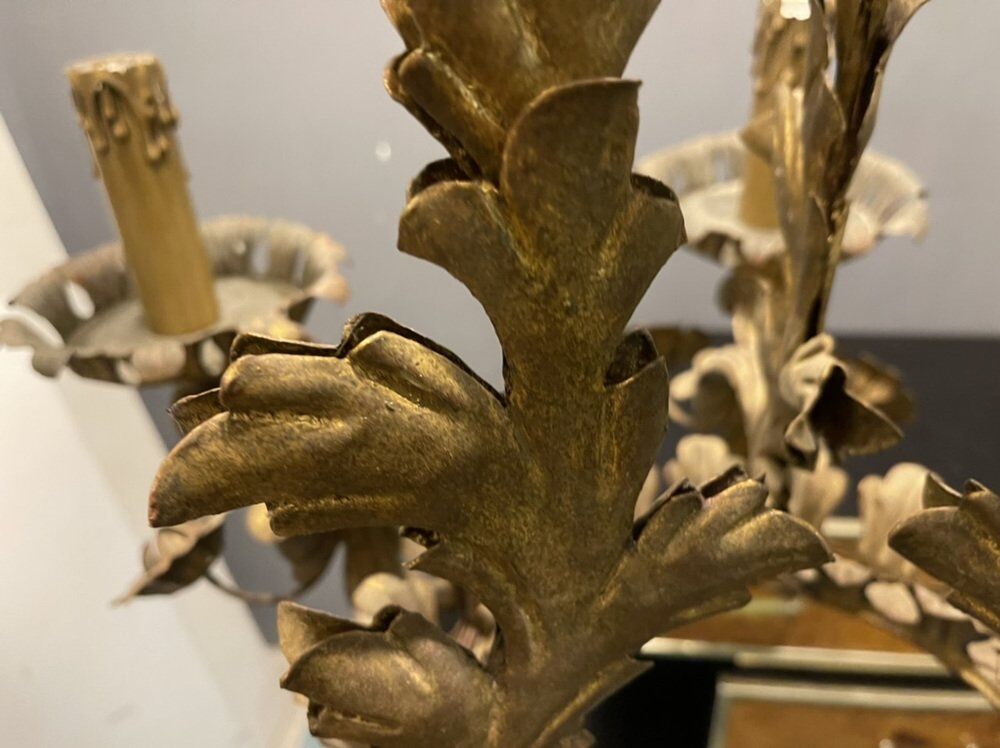 Italian tole chandelier, 1940s