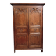 Louis XIV period wardrobe in solid oak, decorated with superb carvings