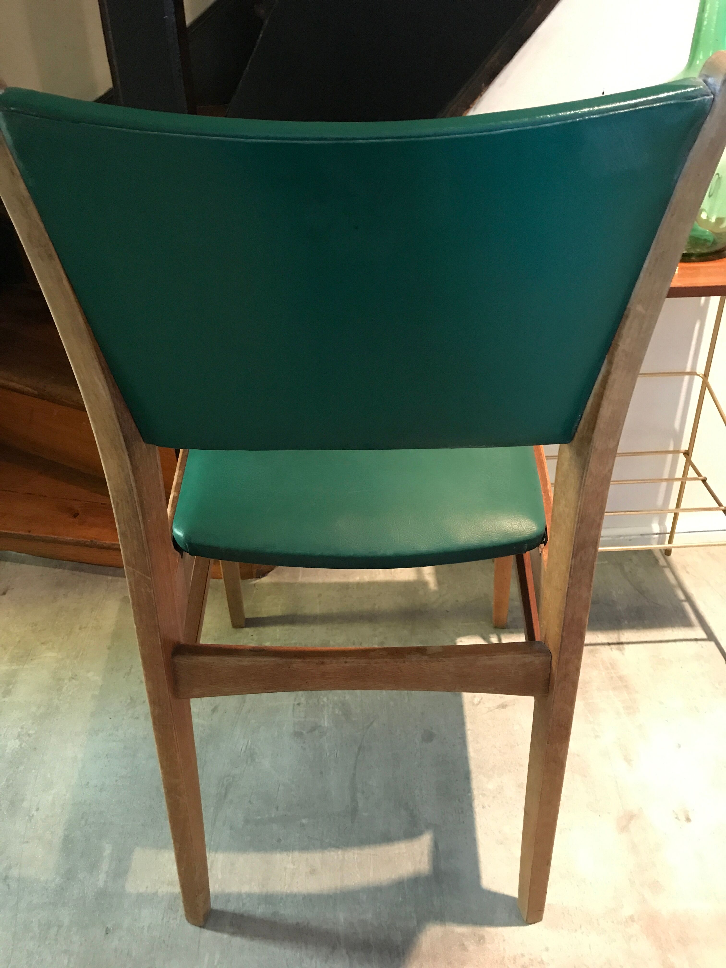 Set of 2 chairs with compass legs