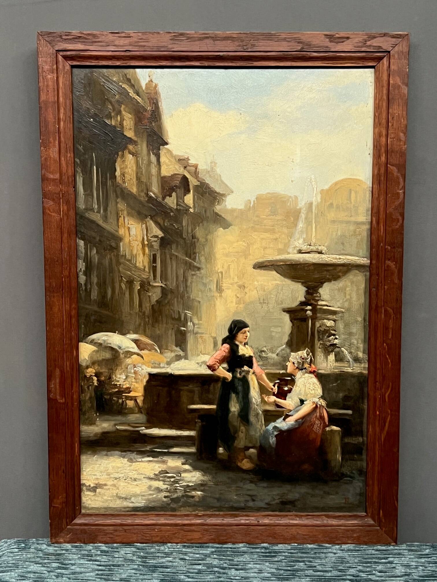 Painting "Girls at the fountain".