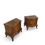 Paire de tables de chevet italiennes du milieu du XXe siècle