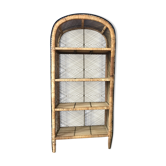 Emmanuelle style rattan bookcase
