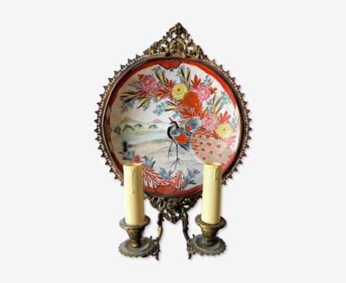 Pair of porcelain sconces from The Meiji period