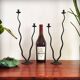Pair of postmodern brutalist candlesticks in wrought iron, France, 1980s